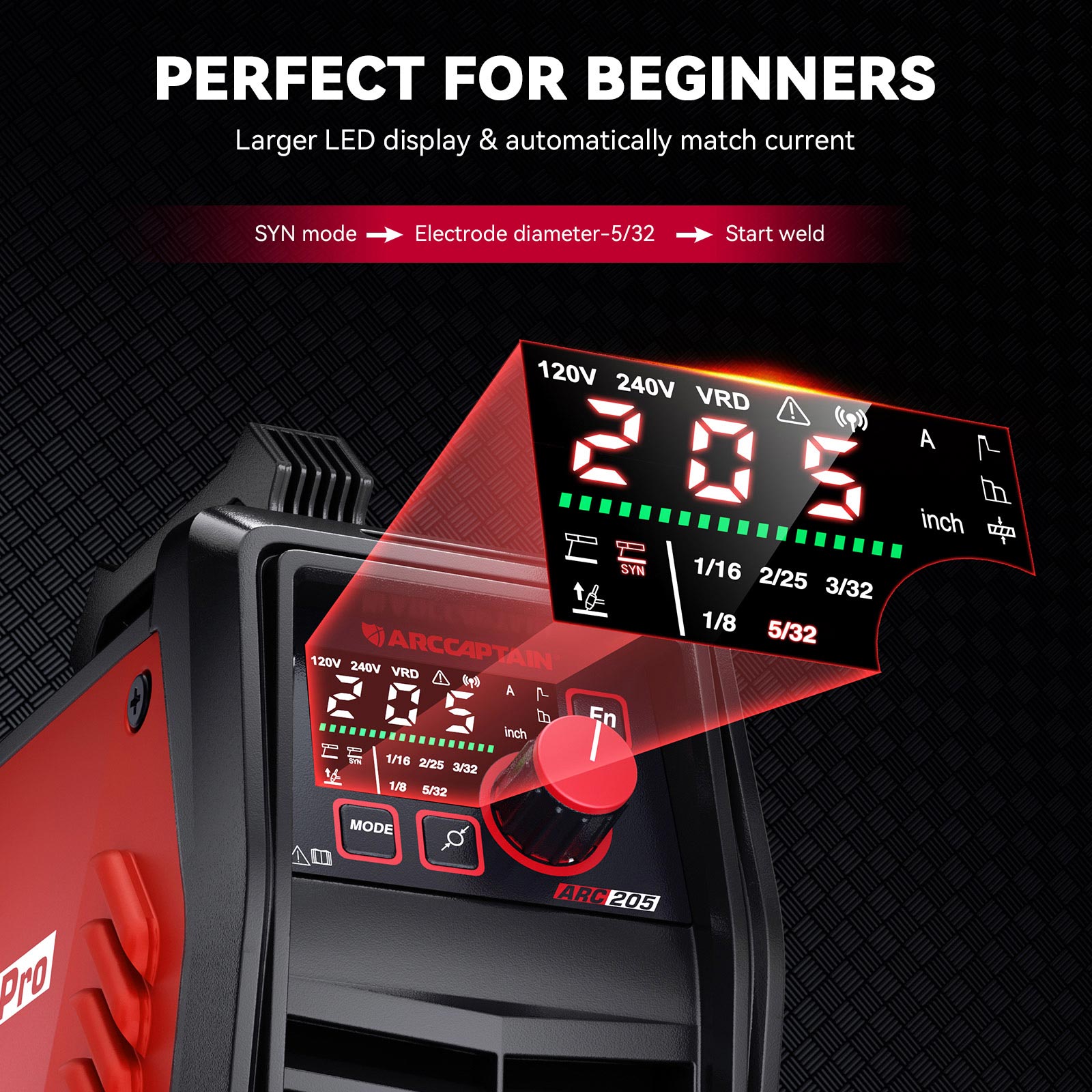 ARC205 Pro iControl Dual Voltage SYN Stick Welders