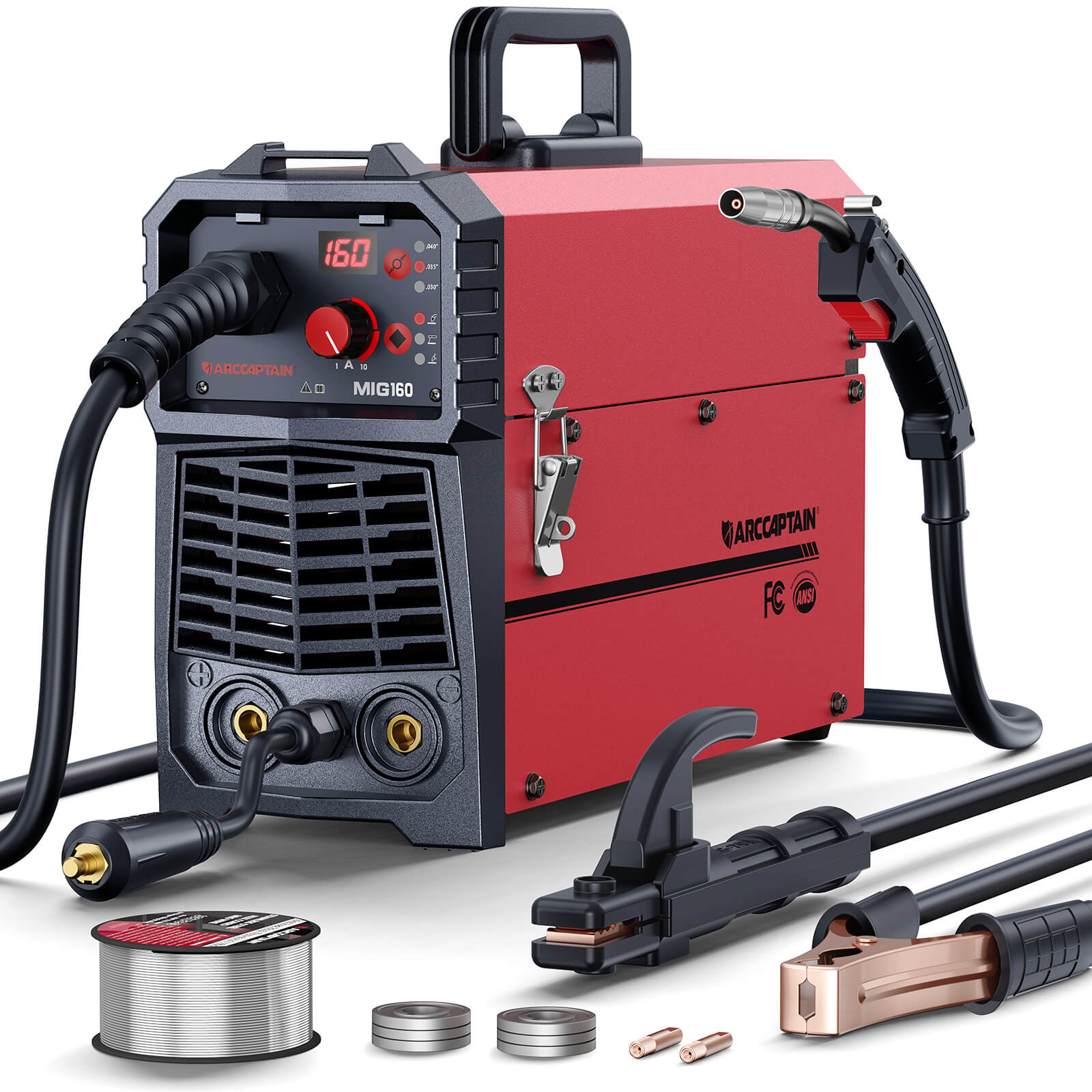 ARCCAPTAIN MIG160 4 in 1 Dual Voltage MIG Welder