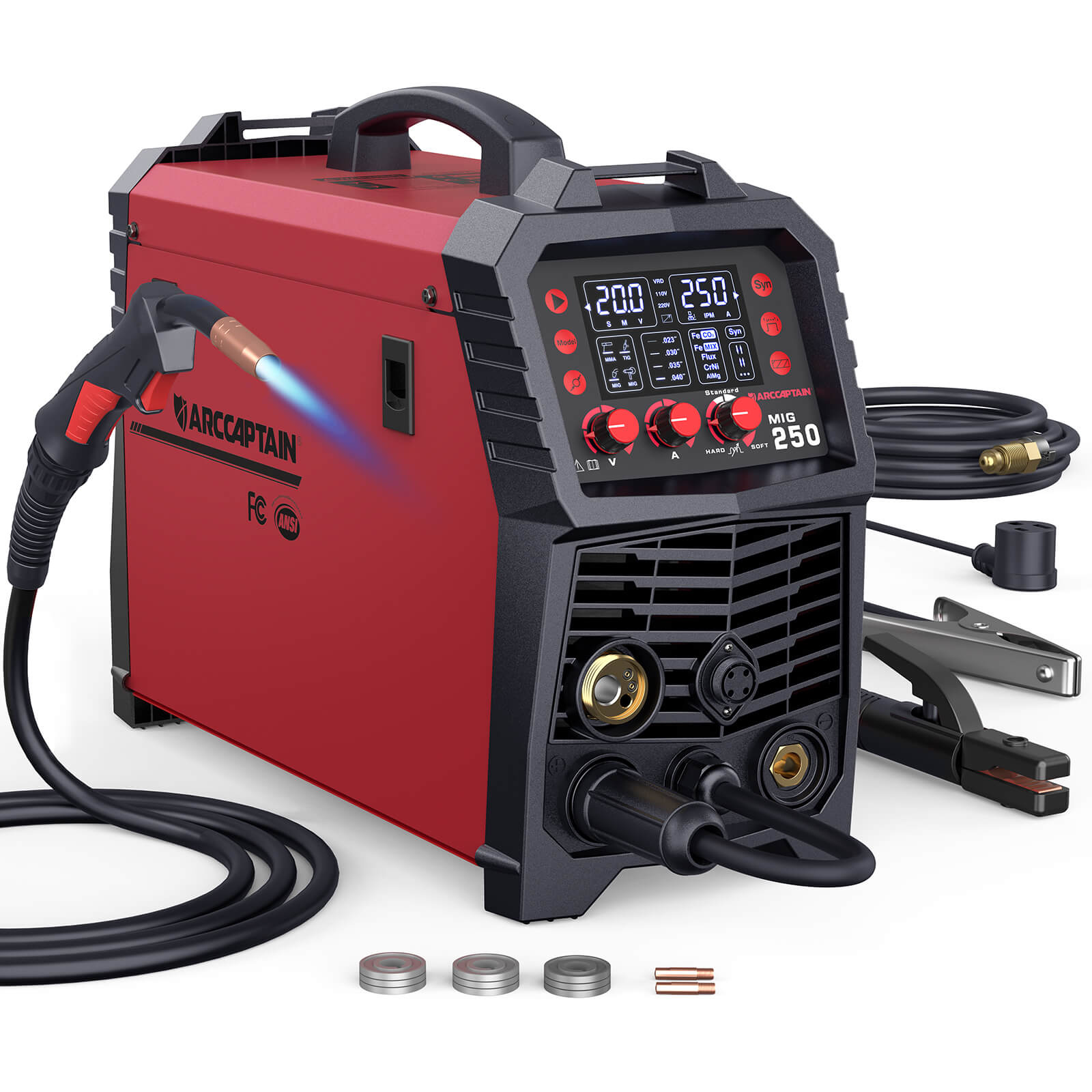 ARCCAPTAIN MIG250 Multi Process MIG Aluminum Welding Machine