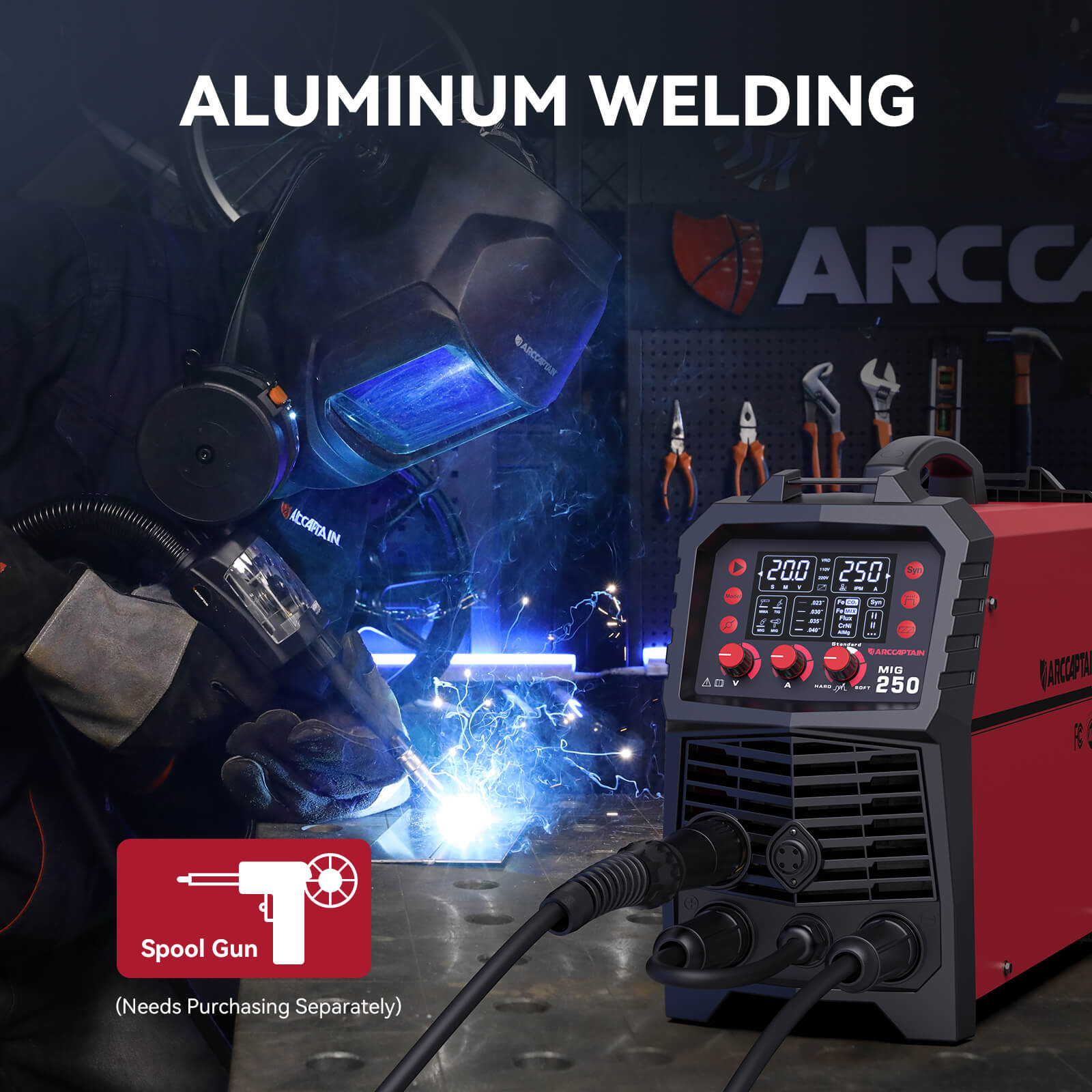 MIG250 MIG TIG Stick Welder Aluminum Welding Machine