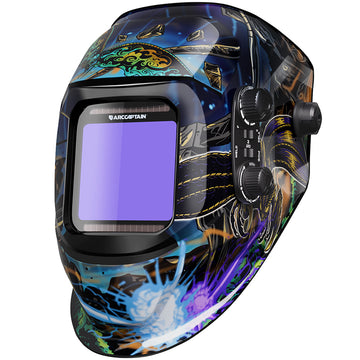 Casco de soldadura con oscurecimiento automático de visión grande 3,94" casco de soldadura de color verdadero X3.66"