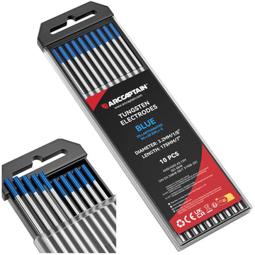 10/paquet électrodes de tungstène à code couleur 2% tungstène thorié rouge lanthané bleu 