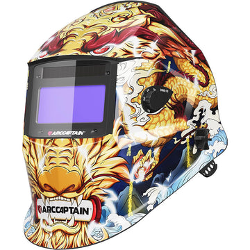 Casque de soudage à obscurcissement automatique, écran de visualisation en couleurs vraies du Roi Lion 3,86