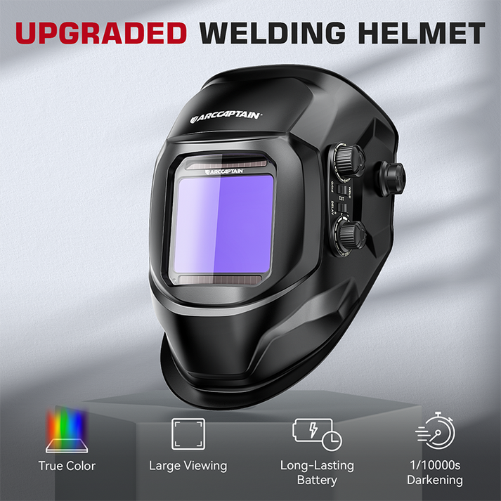 ARCCAPTAIN Large View Auto Darkening True Color Welding Helmet