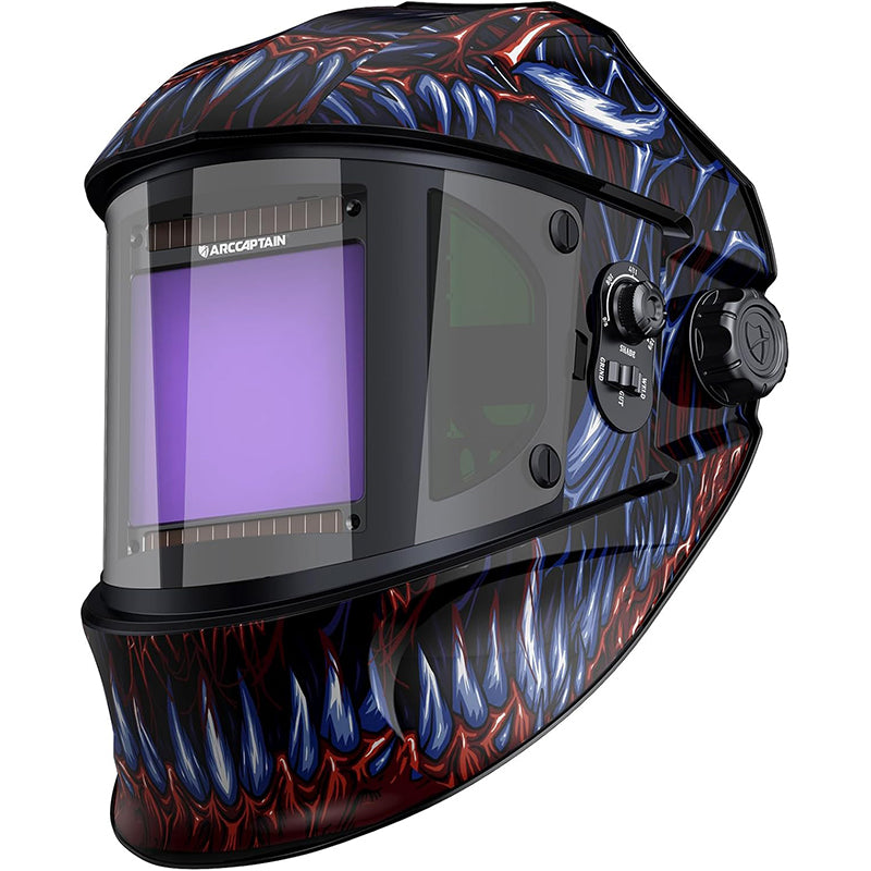 Super Large View Welding Helmet 3.94" x 7.06" True Color Welder Helmet with Side View