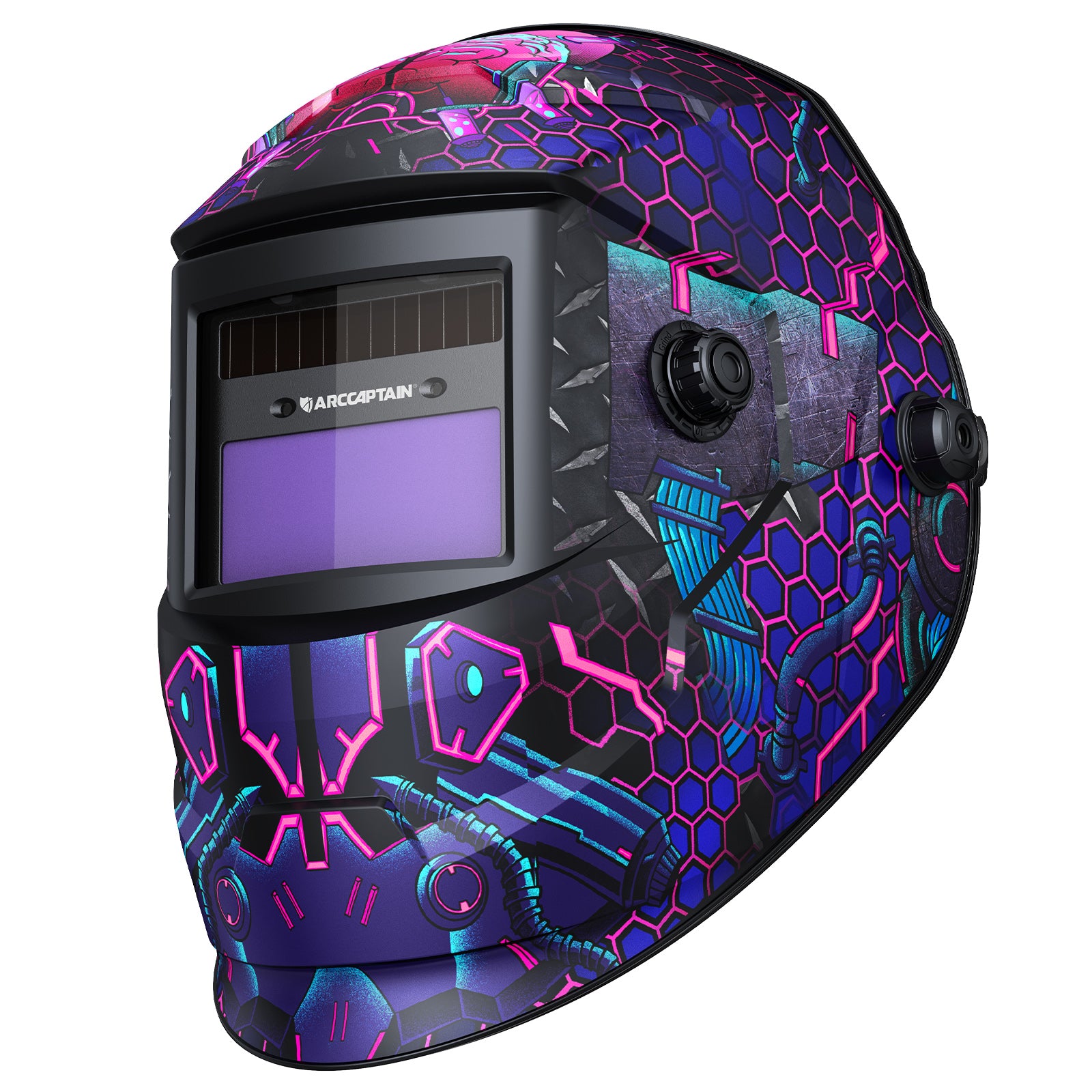 Auto Darkening Welding Helmets Cool Cyber Neuron Welder Helmet with Solar Power