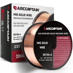 Arccaptain 2 Lbs ER70S-6 Fil de soudage MIG Fil solide à gaz 