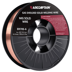 Arccaptain ER70S-6 Welding Wire 10 Lbs Low Splatter Mig Wire